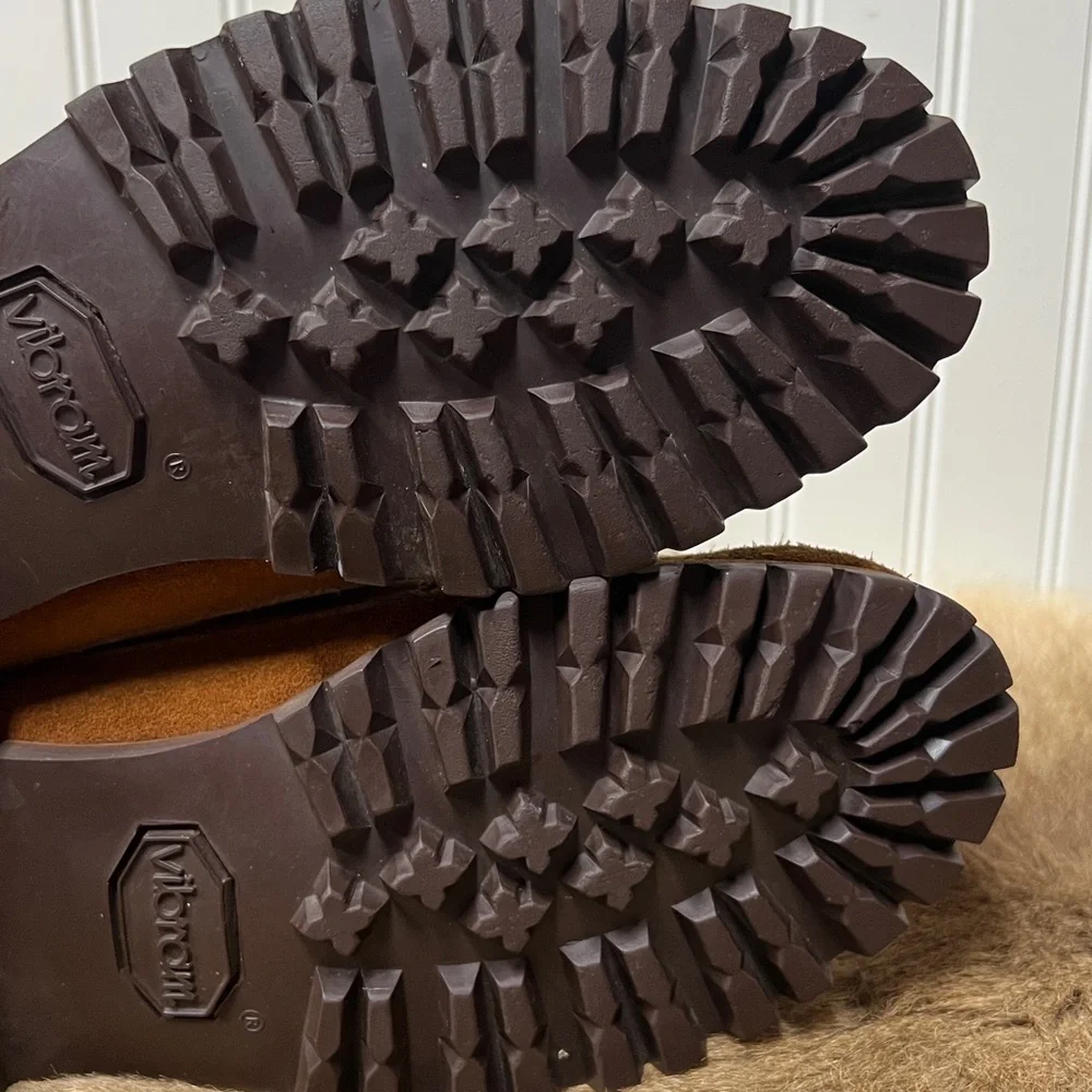 90s Polo Ralph Lauren Moccasin Boots 8.5 Vintage Leather - Picture 6 of 10